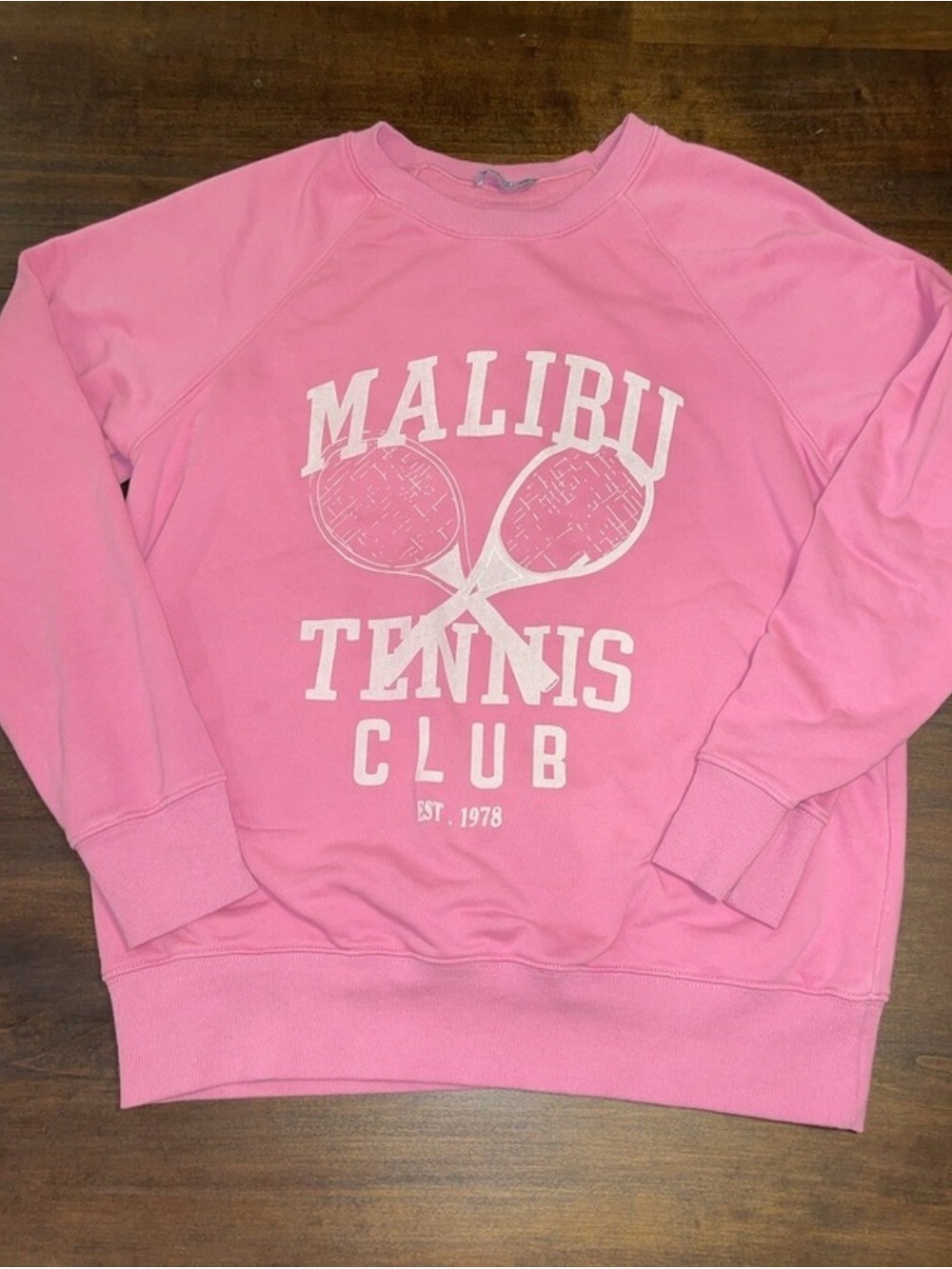 Malibu Pink Tennis Club Crewneck Sweatshirt